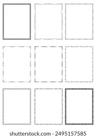 Vintage frames, Border decoration design elements, vintage frames Decorative Seamless Border Design.