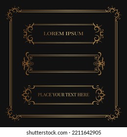 vintage frames, and border, vector set