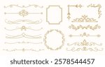 Vintage frames and borders. Elegant decorative frames, corner, ornate borders for invitations card