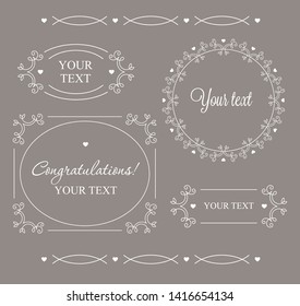 Vintage frames and borders, vector