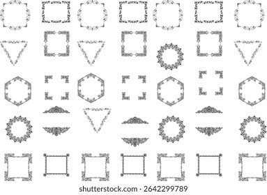  vintage frames and borders vector 