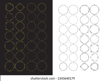 Vintage frames and borders for your design. Hand drawn illustration