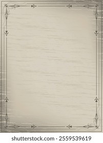 Vintage frames and corners on old wooden background for signs. Free space for vintage text.