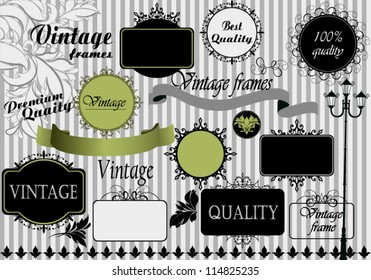 vintage frames and design elements