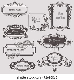 Vintage frames and design elements - with place for your text