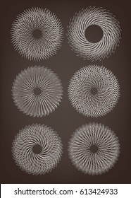 Vintage frames and design elements Set of Retro Sun burst shapes. Geometric shapes and light ray collection. Vector illustration of grunge design.