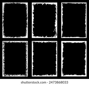 Vintage frames. Empty borders for photo or text. Vector image. Fantasy patterns of frames.