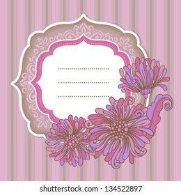 Vintage frames with floral elements, ornate flowers