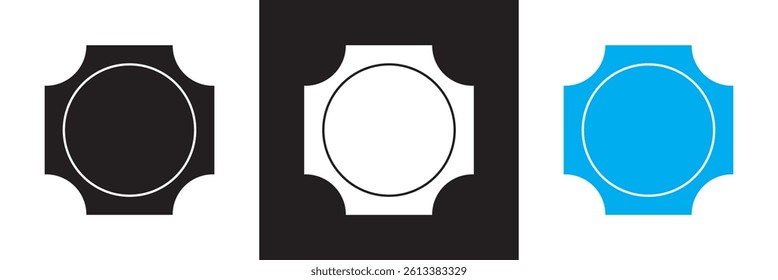 Vintage frames icon.  Vector for websites, mobile interfaces, presentations, banner, visual branding etc. Vector illustration. isolated on white and black background. EPS 10