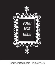 Vintage Frames & Label Hand Drawn Concept.Vector Illustration EPS10
