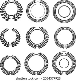 vintage frames with laurel wreath