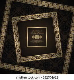 Vintage frames on a dark background. Luxury design         