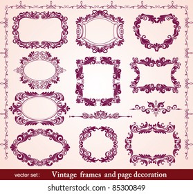 Vintage frames and page decoration.