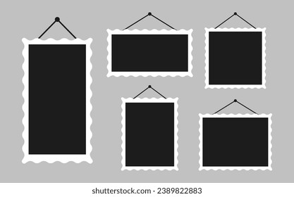 vintage frames photo empty boards for exhibition template