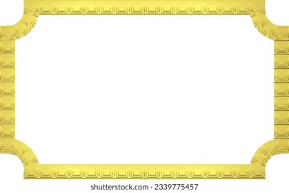 vintage frames Rectangle shape Greek key pattern Greek meander branches decorative Luxury decorative golden frame gold greek fret picture frame golden frame ornamental borders decoration banners 