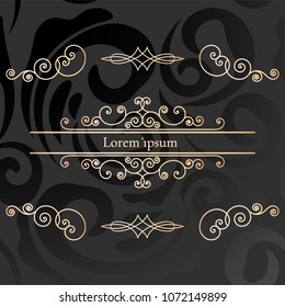 Vintage FRAMES. Retro style. Design elements Collectionintage FRAMES. Retro style. Design elements Collection
