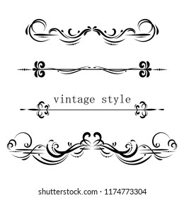 Vintage frames and scroll elements