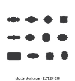 Vintage Frames Set - Bundle of 12 black frames with dotted lines in different styles. Use these simple and elegant vintage frames to create your own unique designs.