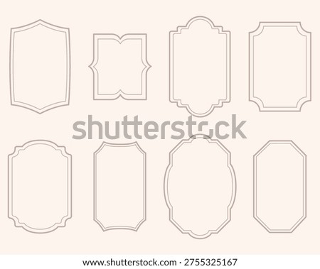 	
Vintage frames set clip art border illustrations Elegant borders frame.	
