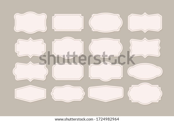 Vintage Frames Set Clipart Bundle Retro Stock Vector (royalty Free 