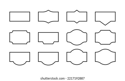 Vintage frames set isolated on white background. Decorative frame. Vector	