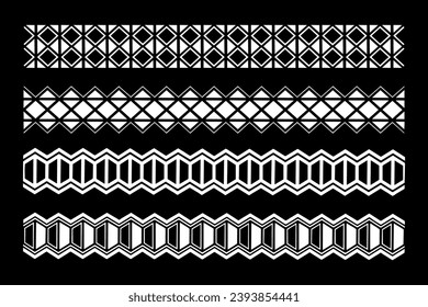 Vintage frames set isolated on black background. Decorative frame. Vector