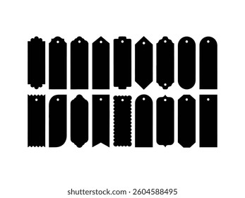 Vintage frames set isolated on white background, Collection of black simple vintage frames and labels vector illustration