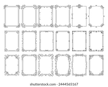 Klassische Frames eingestellt. Verzierte, gealterte Ränder mit aufwändigen Mustern oder Motiven erinnern an vergangene Zeiten