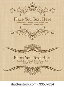 Vintage frames for text