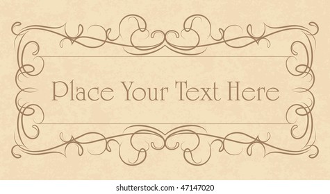 Vintage frames for text.