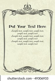 Vintage frames for text.