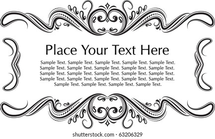 Vintage frames for text