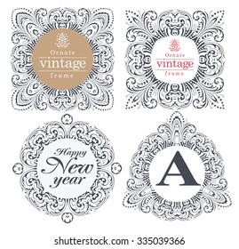 Vintage frames for text input. A meticulously crafted. card, brochure, logo, flyer,Wedding Ceremony We have invented a new pattern.