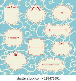 Vintage frames with text for Your design
