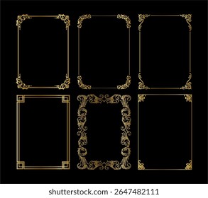vintage frames vector art ornament