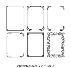 vintage frames vector art ornament