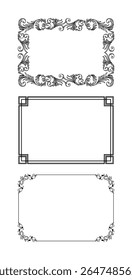 vintage frames vector art ornament