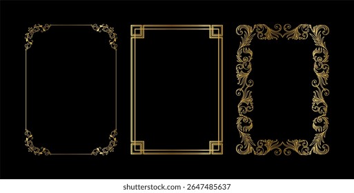vintage frames vector art ornament