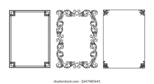vintage frames vector art ornament