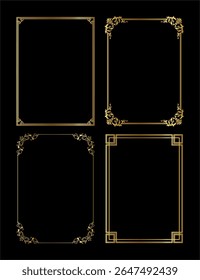 vintage frames vector art ornament