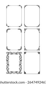 vintage frames vector art ornament