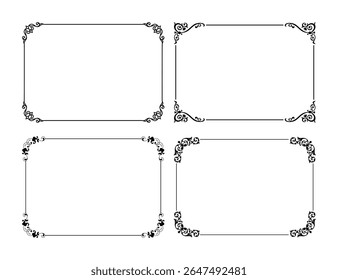 vintage frames vector art ornament