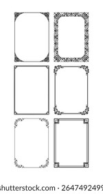 vintage frames vector art ornament