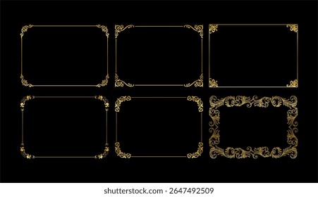 vintage frames vector art ornament