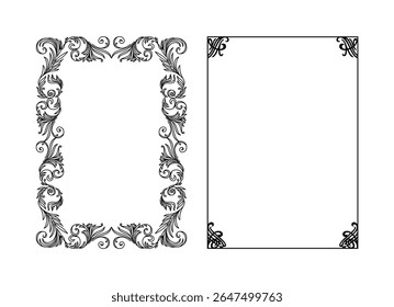 vintage frames vector art ornament