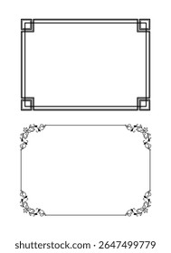 vintage frames vector art ornament