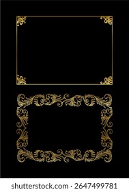 Ornamento de Arte vectorial de marcos vintage