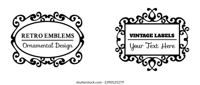 Vintage frames victorian style set collection