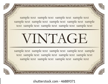 Vintage framework marble vector illustration