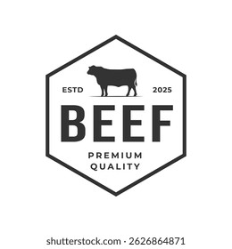 vintage carne fresca logotipo vetor ilustração emblema design